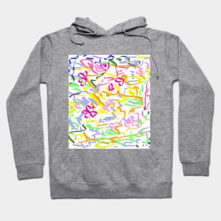 Scribbles and summer flowers Hoodie